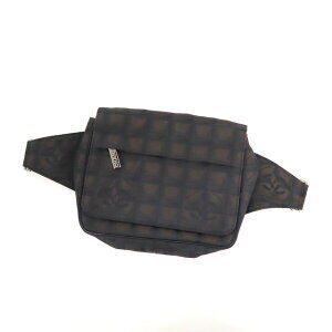 CHANEL Travel Line Crossbody Bag Brown